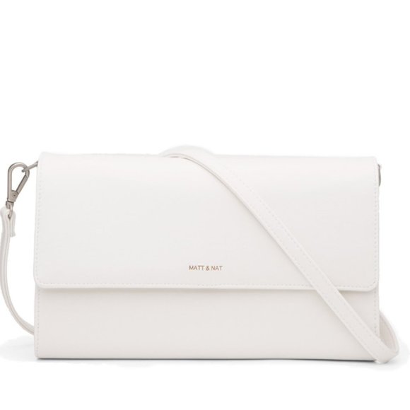 Matt & Nat Handbags - Matt & Nat Drew Crossbody Bag in White